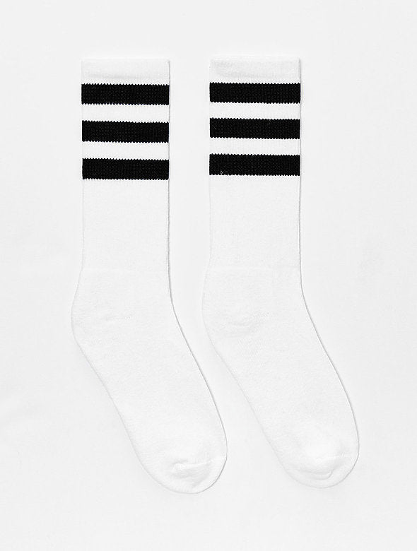 VINTAGE POWER SOCK | Mid Length Crew Socks Size 9-11 Made in USA RETRO Inspired by the Dads of the 70s & 80s