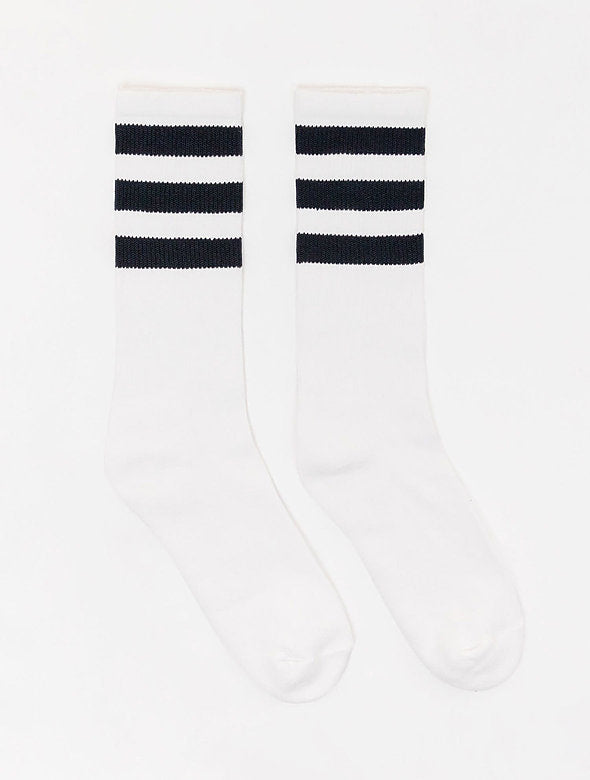 VINTAGE POWER SOCK | Mid Length Crew Socks Size 9-11 Made in USA RETRO Inspired by the Dads of the 70s & 80s